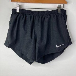 Nike Black Running Shorts with Silver Swoosh